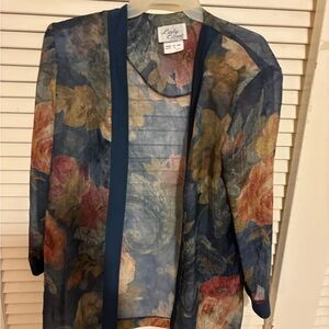 Lady Carol Floral Sheer Blazer